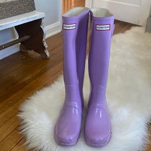 Hunter Rain Boots size 8.5 Purple